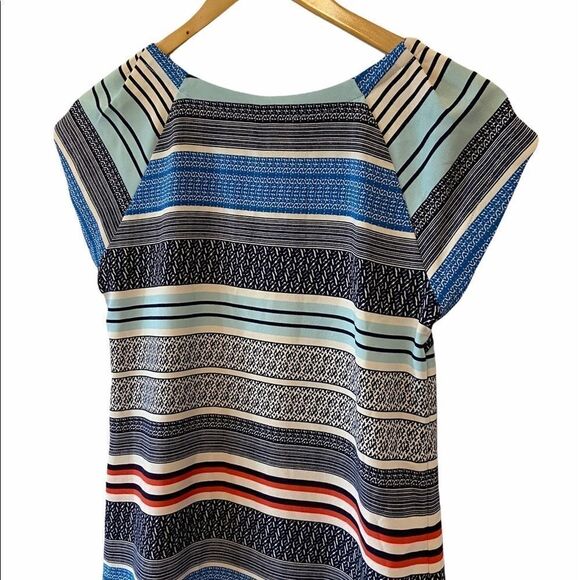 MERONA Striped Short Sleeve Colourful Mini Dress - Picture 4 of 8